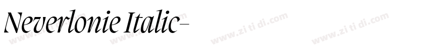 Neverlonie Italic字体转换 Neverlonie Italic字体转换